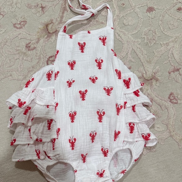 Angel Dear Red Lobster Sunsuit - Picture 1 of 4